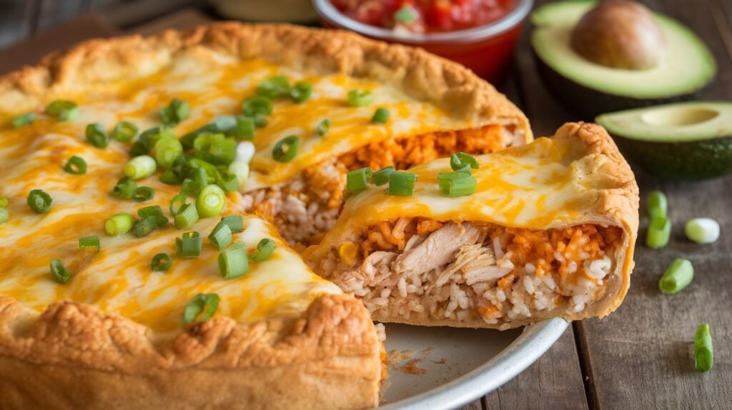 Chicken and Rice Taco Pie
