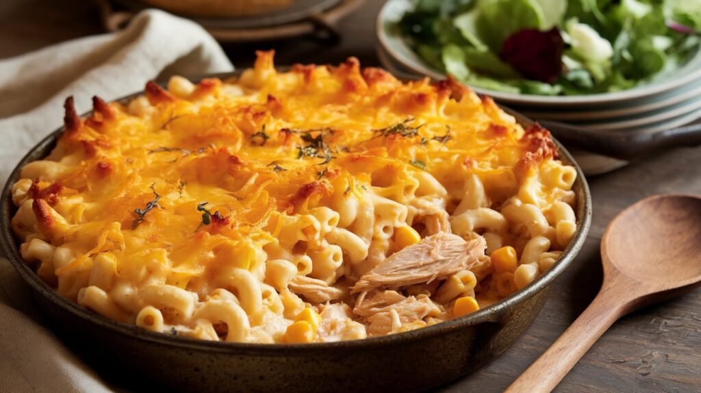 Chicken and Sweet Corn Macaroni Bake