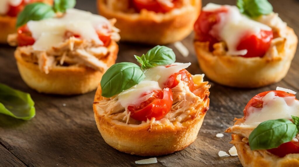 Chicken and Tomato Parmesan Cups