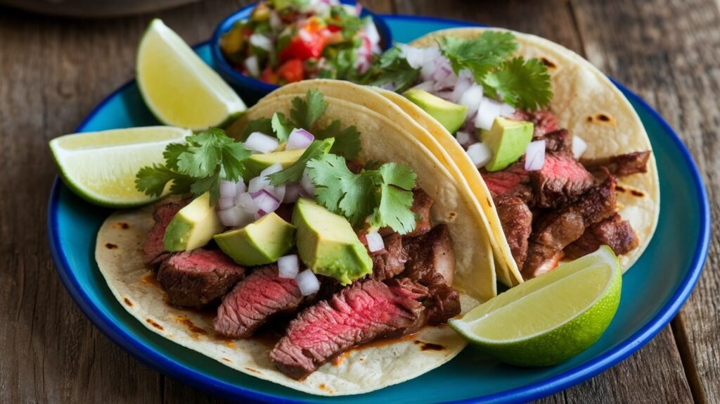 Chili Rubbed Steak Tacos