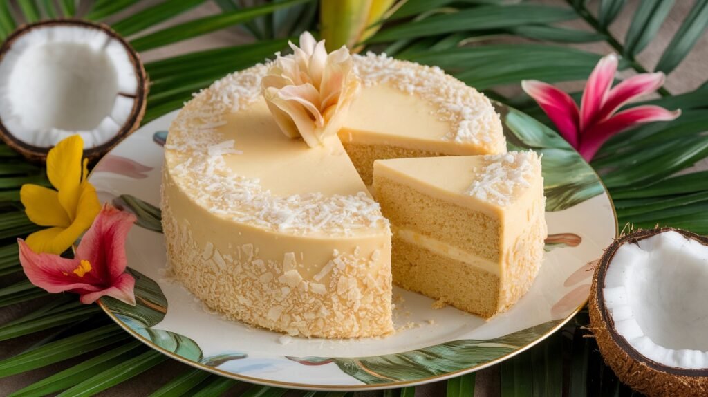 Coconut Custard Cake