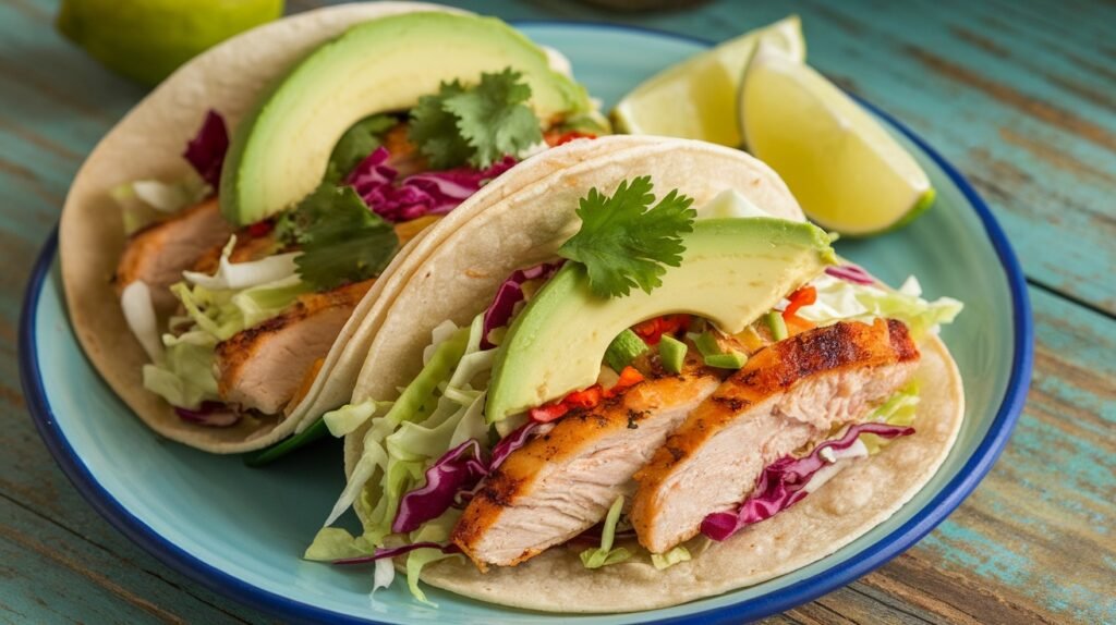 Coconut Lime Chicken Tacos