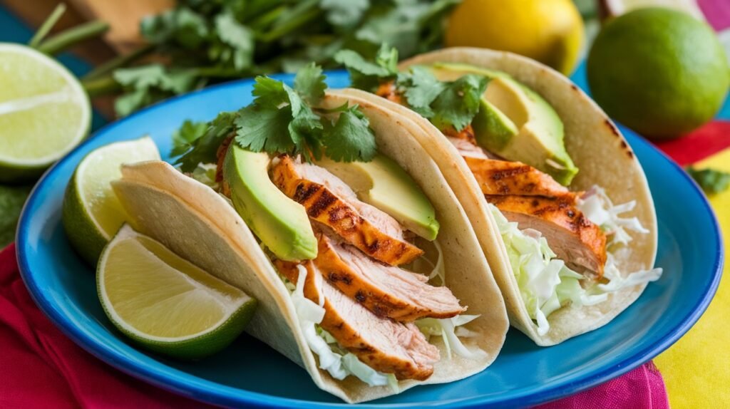 Coconut Lime Chicken Tacos