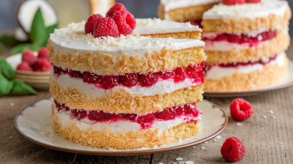 Coconut Raspberry Cake