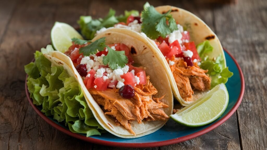 Cranberry Jalapeño Chicken Tacos