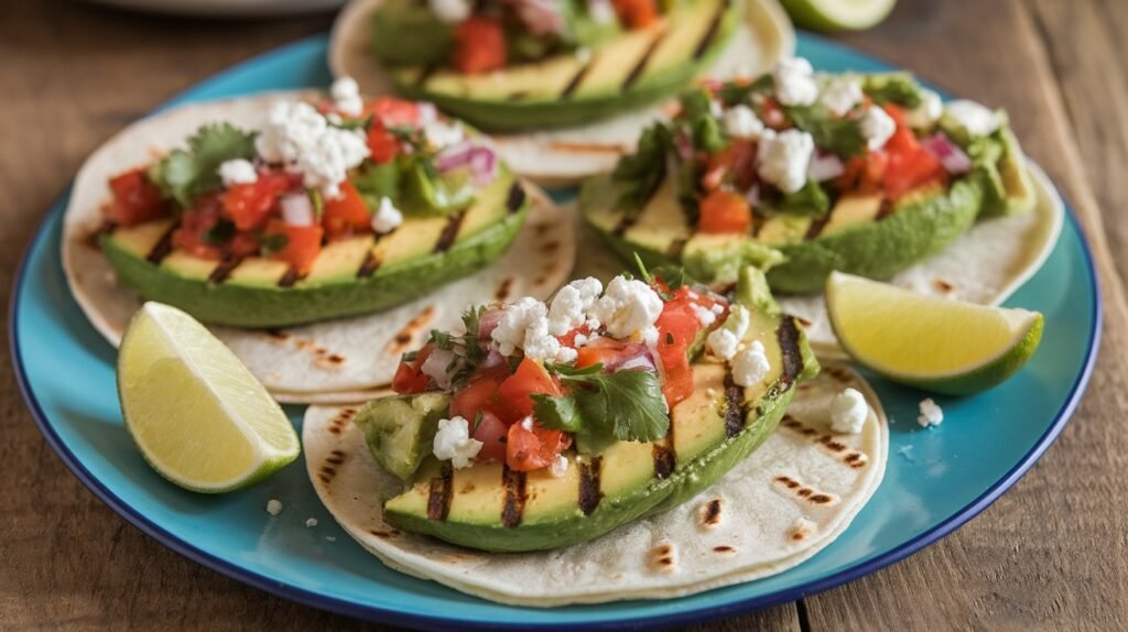 Grilled Avocado and Salsa Tacos