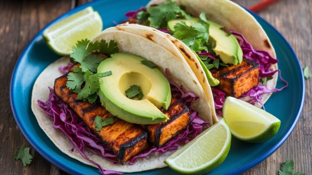 Grilled BBQ Tofu Tacos