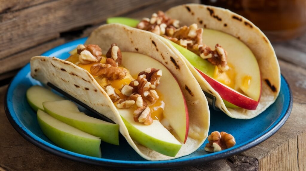 Grilled Brie and Apple Tacos