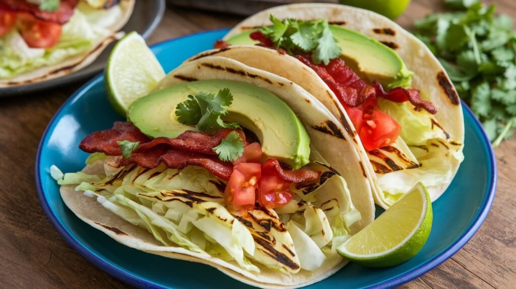 Grilled Cabbage and Bacon Tacos