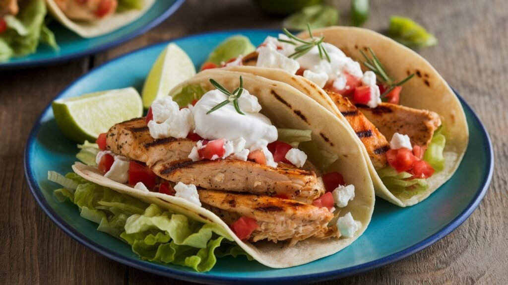 Garlic Rosemary Grilled Chicken Tacos
