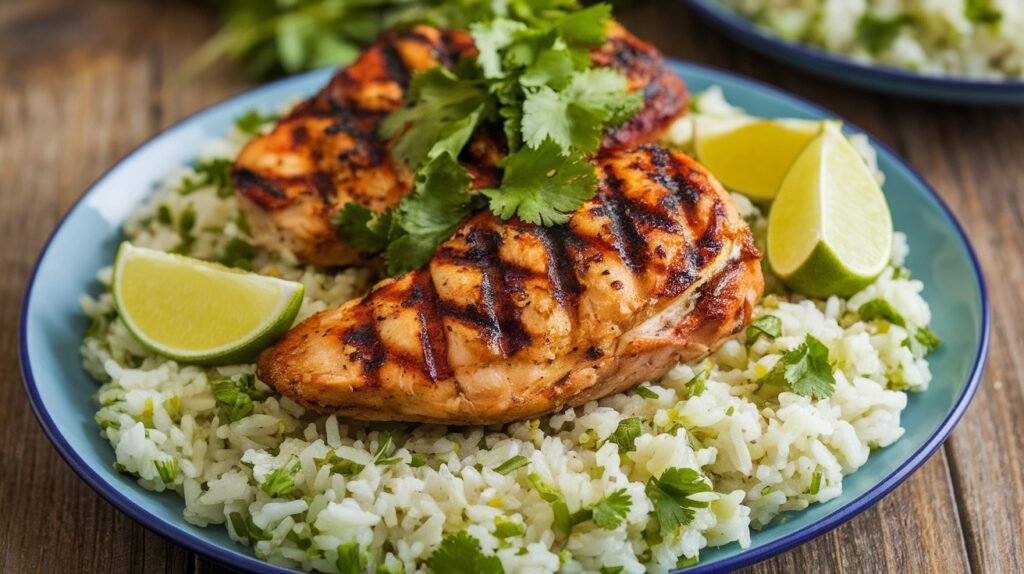 Grilled Chicken with Cilantro Lime Rice
