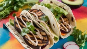 Grilled Eggplant and Tahini Tacos