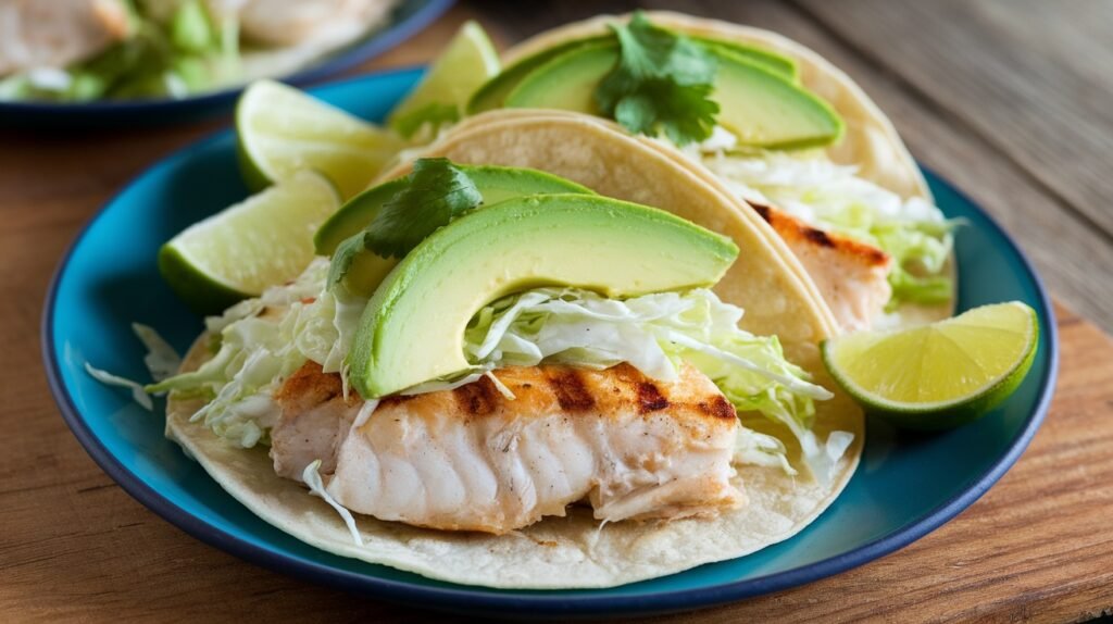 Lemon Herb Grilled Fish Tacos