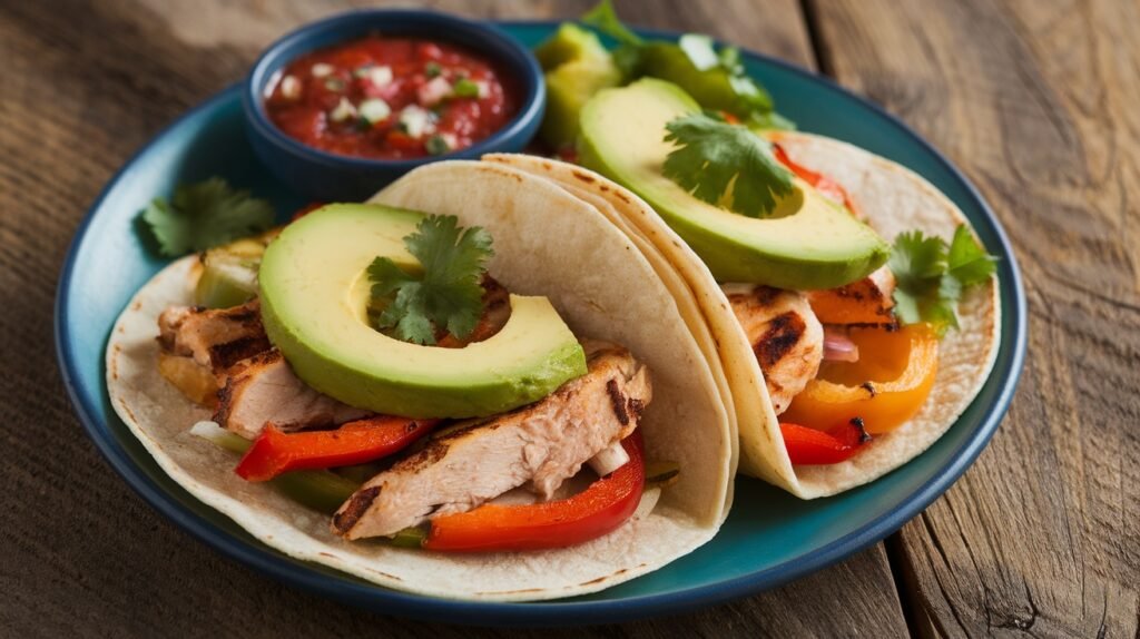 Grilled Lemon Chicken Veggie Tacos
