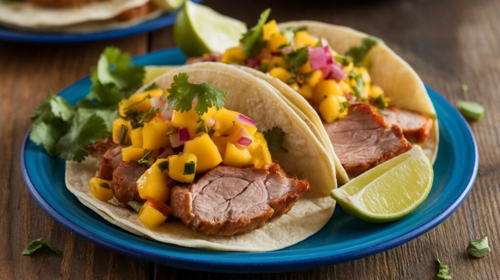 Grilled Mango Pork Tacos