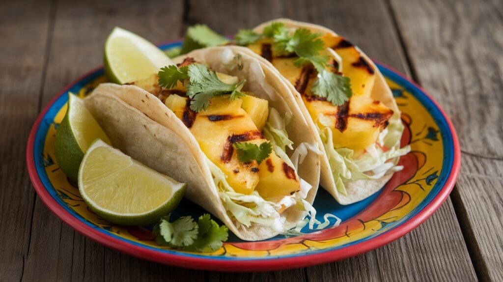 Grilled Pineapple Cabbage Tacos
