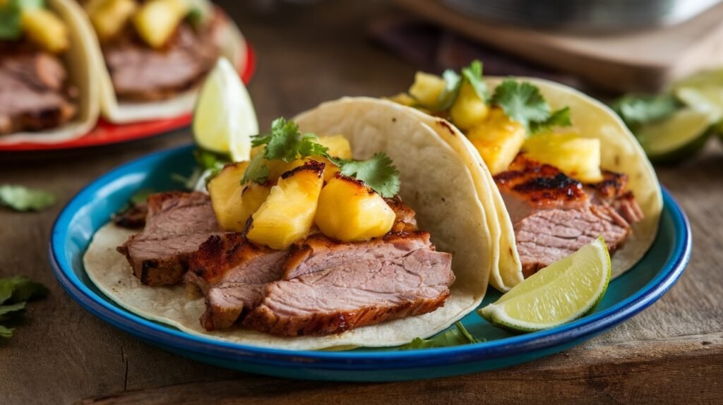 Grilled Pineapple Cilantro Pork Tacos