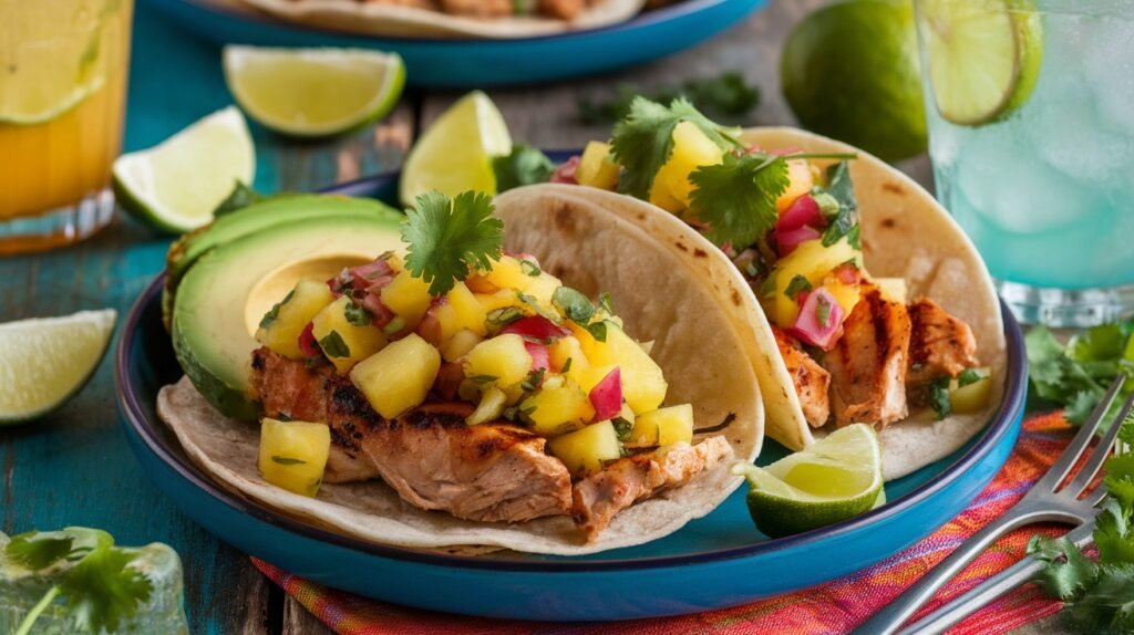 Grilled Pineapple Salsa Tacos