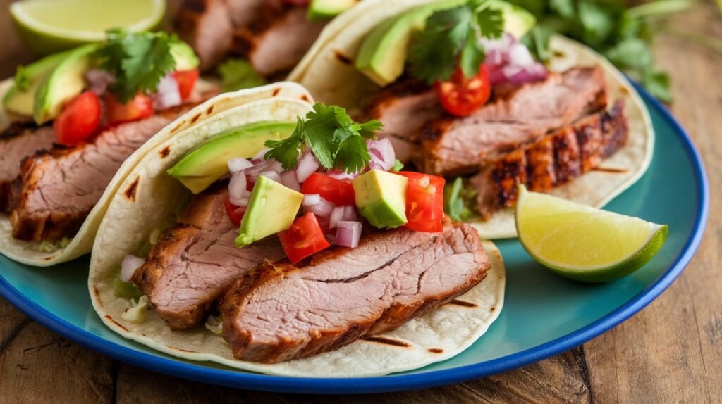 Cilantro Lime Grilled Pork Tacos
