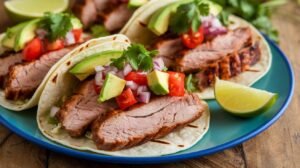 Cilantro Lime Grilled Pork Tacos