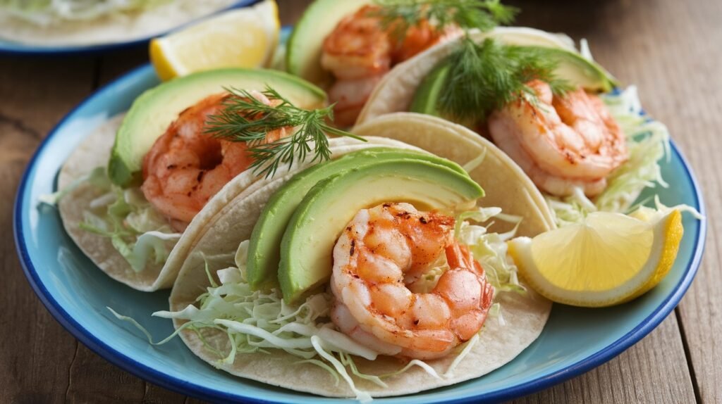 Lemon Dill Grilled Shrimp Tacos
