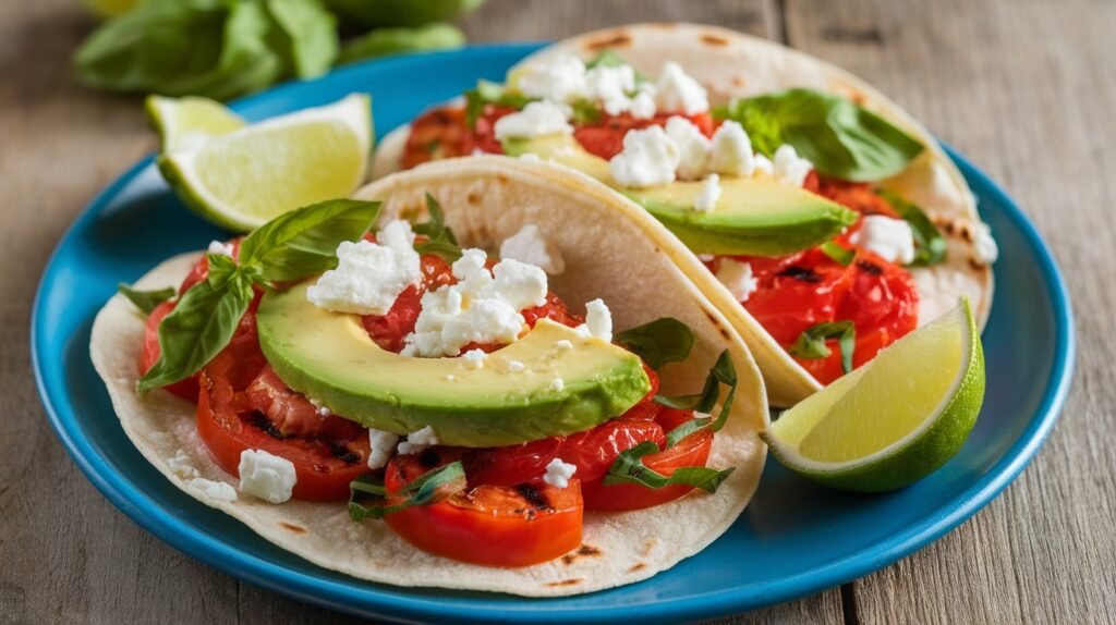 Grilled Tomato Basil Tacos