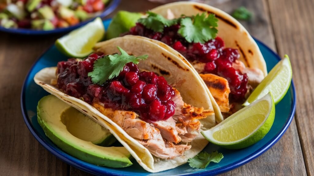 Grilled Turkey Cranberry Tacos