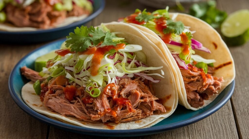 Korean BBQ Pulled Pork Tacos