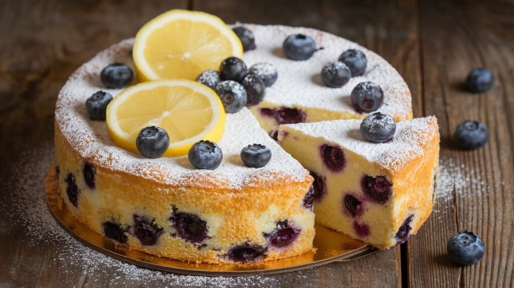 Lemon Blueberry Ricotta Cake