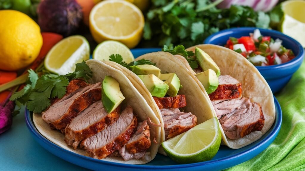 Lemon Herb Roasted Pork Tacos