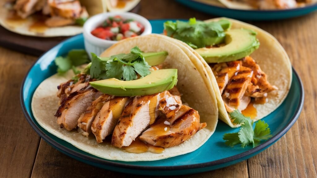 Lemon Honey Glazed Chicken Tacos
