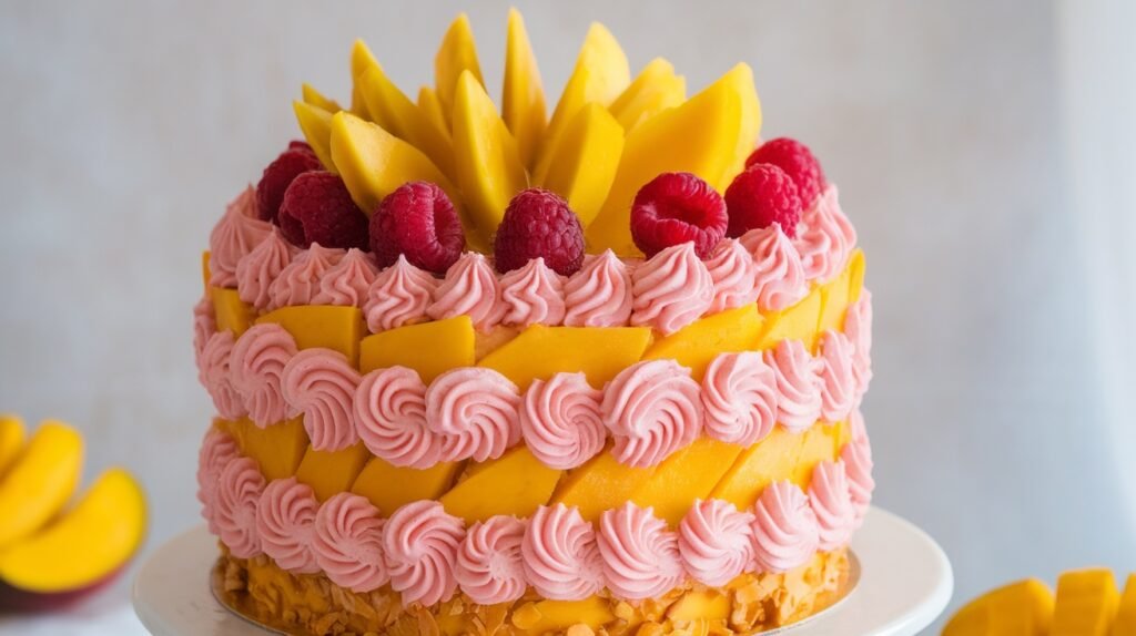 Mango Raspberry Cake