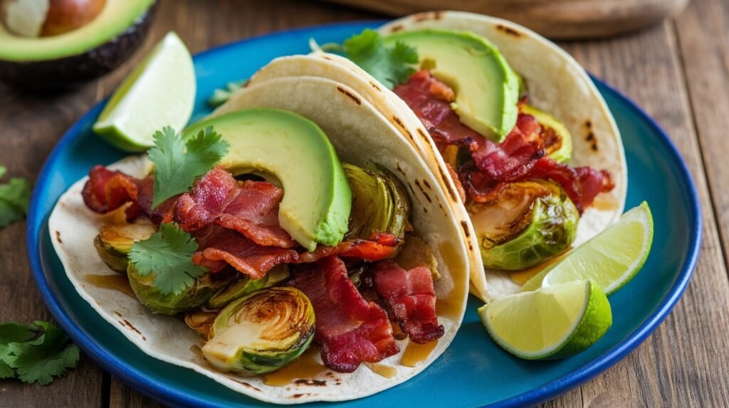 Maple Bacon Brussel Sprouts Tacos