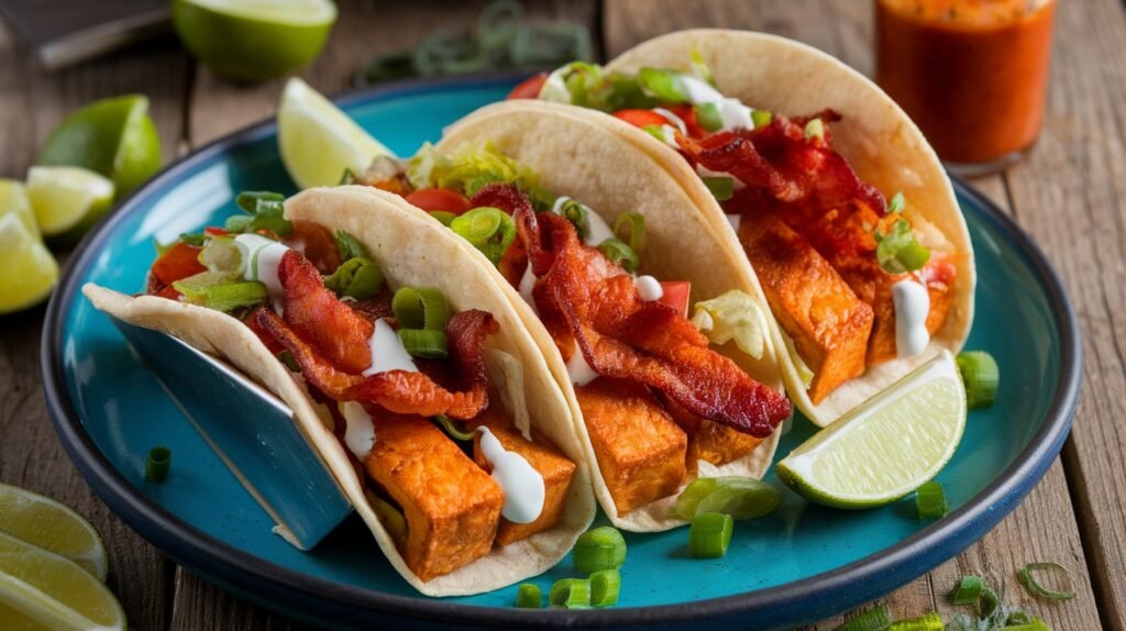 Maple Bacon Tofu Tacos