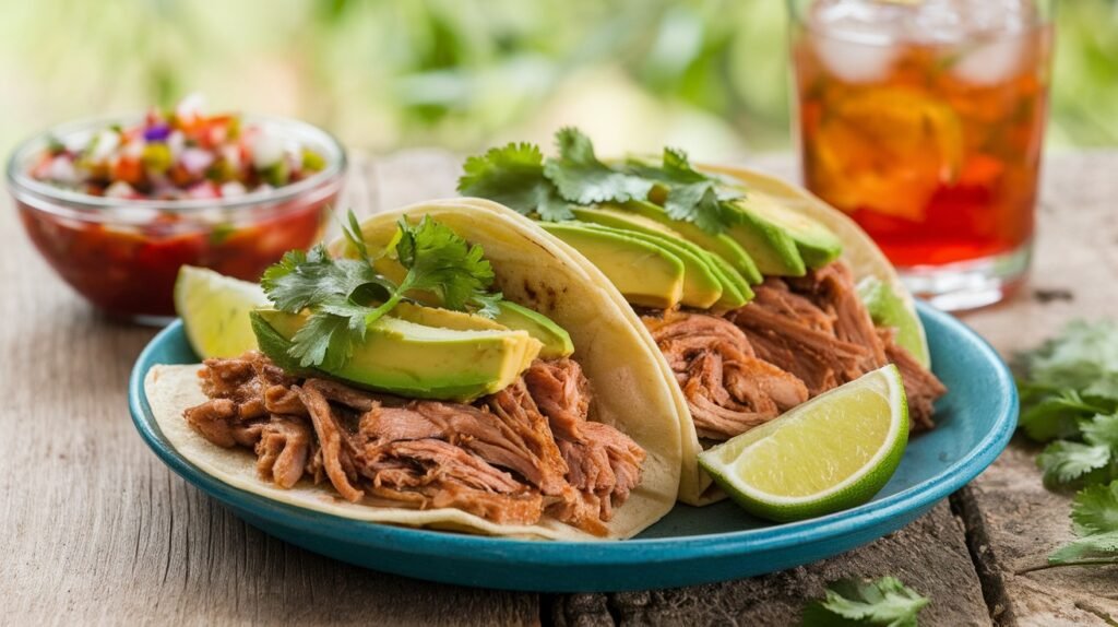 Maple Bourbon Roasted Pork Tacos