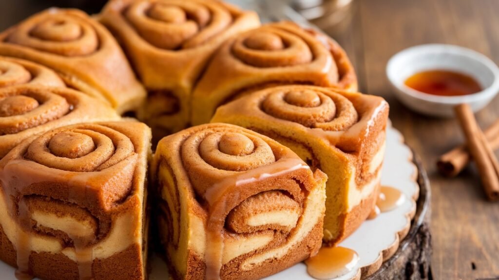 Maple Cinnamon Roll Cake