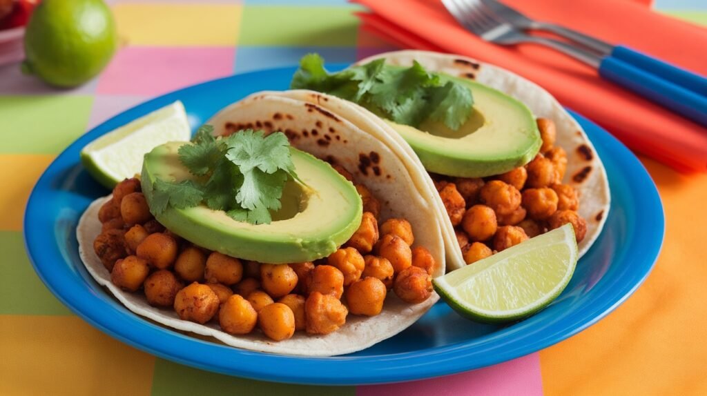 Maple Roasted Chickpea Tacos