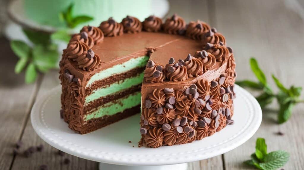 Mint Chocolate Chip Cake