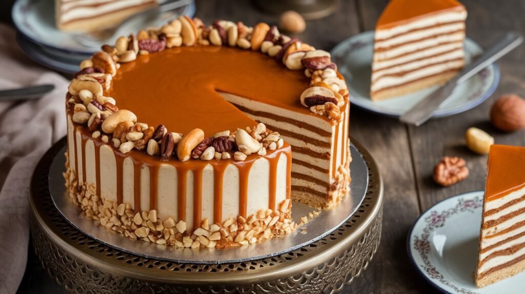 Nutty Caramel Cake
