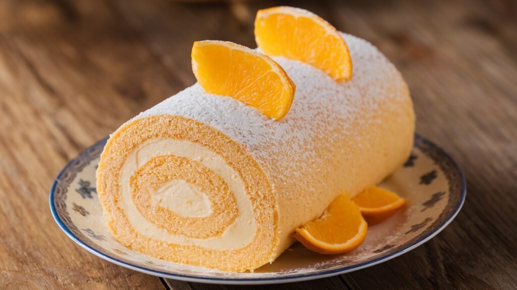 Orange Cream Roll Cake
