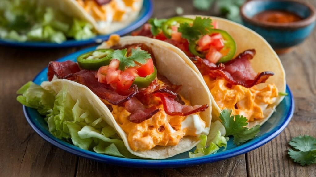 Pimento Cheese and Bacon Tacos