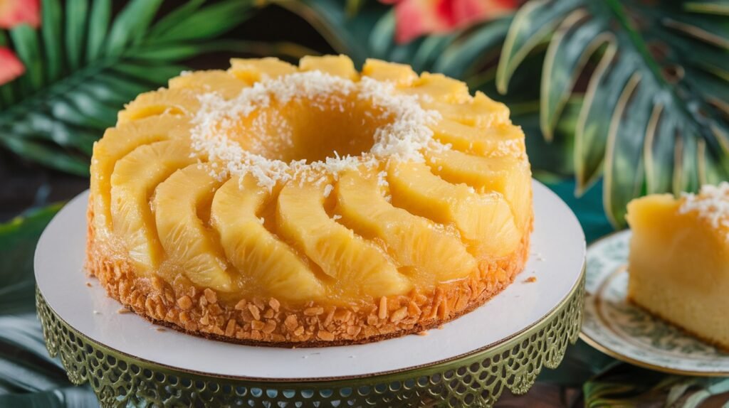 Pineapple Coconut Upside-Down Cake