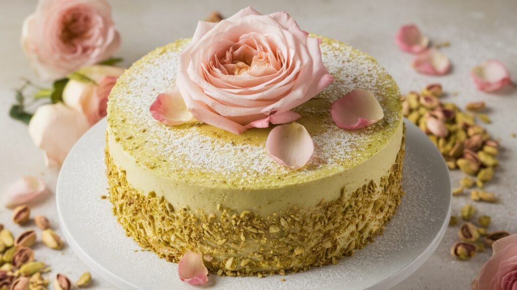 Pistachio Rose Cake