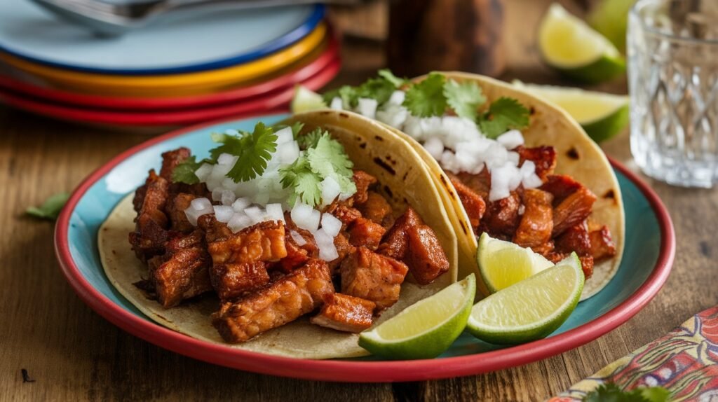 Sweet and Spicy Pork Belly Tacos