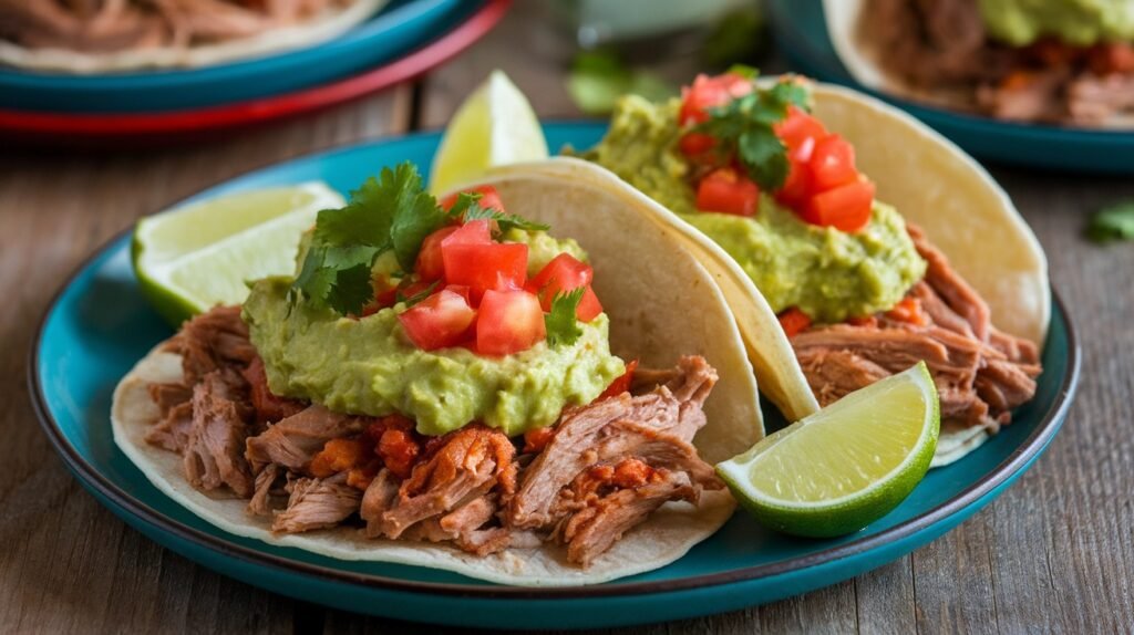 Chipotle Guacamole Pork Tacos