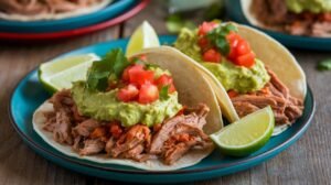 Chipotle Guacamole Pork Tacos
