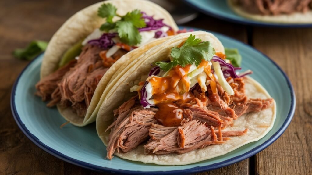 Maple Bourbon Pulled Pork Tacos