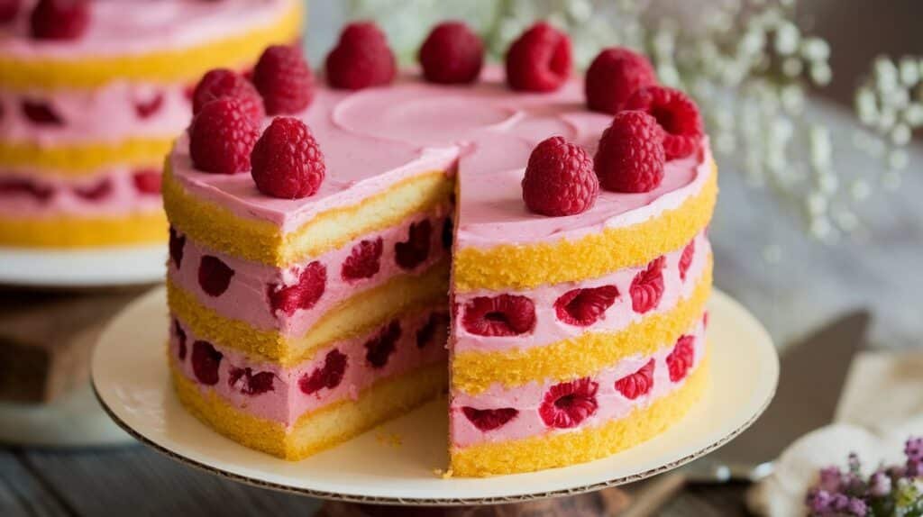 Raspberry Lemon Curd Cake