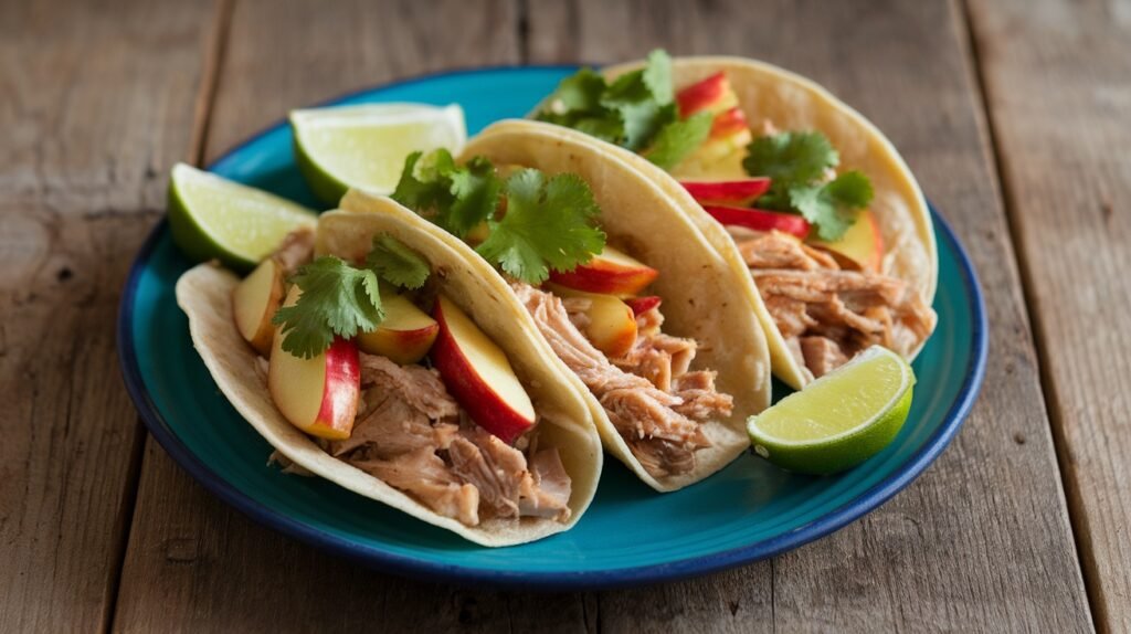 Roasted Apple and Turkey Tacos