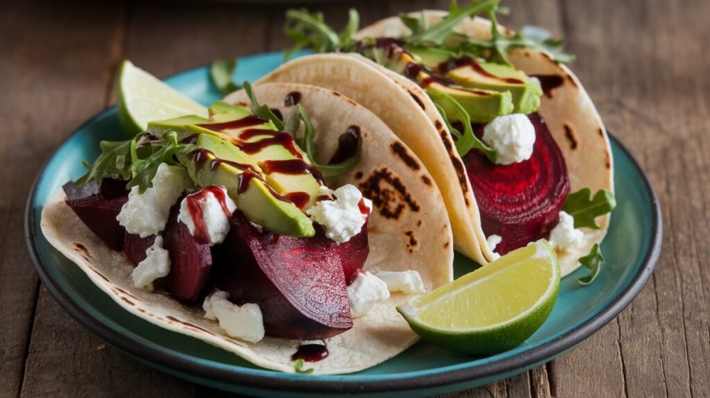 Roasted Beet and Goat Cheese Tacos